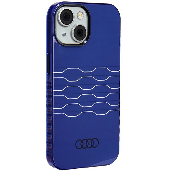 Audi IML MagSafe Case iPhone 15 / 14 / 13 6.1&quot; niebieski/navy blue hardcase AU-IMLMIP15-A6/D3-BE