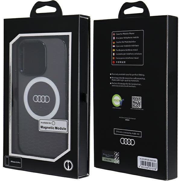 Audi IML Big Logo MagSafe Case iPhone 14 Pro 6.1&quot; czarny/black hardcase AU-IMLMIP14P-Q5/D2-BK
