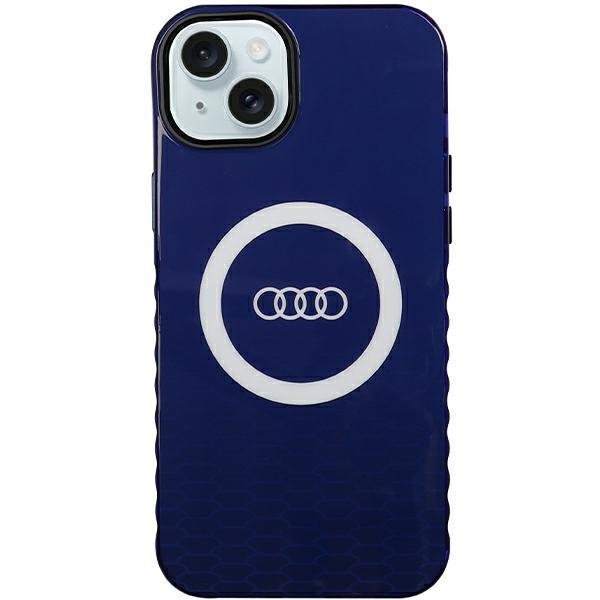 Audi IML Big Logo MagSafe Case iPhone 15 Plus / 14 Plus 6.7&quot; niebieski/navy blue hardcase AU-IMLMIP15M-Q5/D2-BE