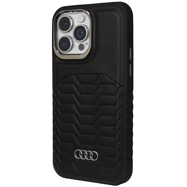 Audi Synthetic Leather MagSafe iPhone 14 Pro Max 6.7&quot; czarny/black hardcase AU-TPUPCMIP14PM-GT/D3-BK