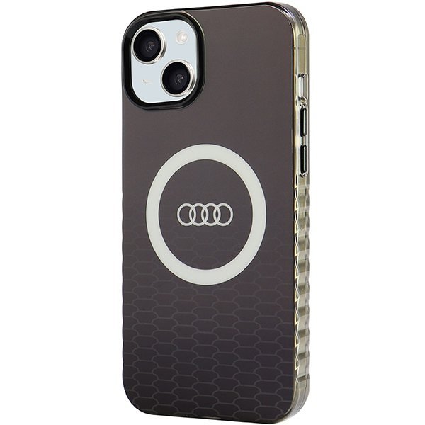 Audi IML Big Logo MagSafe Case iPhone 15 Plus / 14 Plus 6.7&quot; czarny/black hardcase AU-IMLMIP15M-Q5/D2-BK