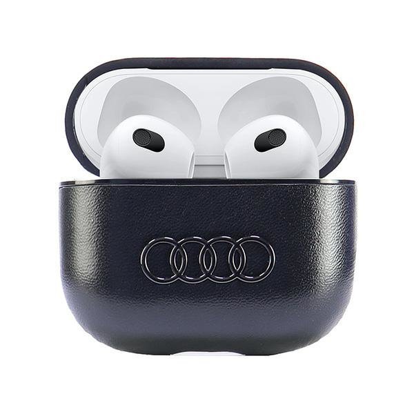 Audi Leather Big Logo AirPods 3 coverczarny/black AU-AP3-GT/D3-BK