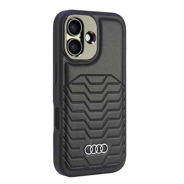 Audi Synthetic Leather MagSafe iPhone 16 6.1&quot; czarny/black hardcase AU-TPUPCMIP16-GT/D3-BK