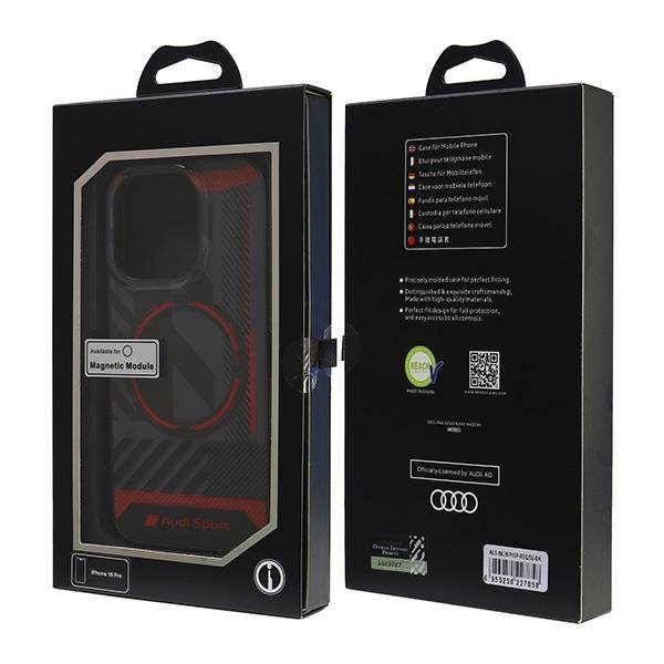 Audi IML Sport MagSafe iPhone 16 Pro 6.3&quot; czarny/black hardcase AUS-IMLMIP16P-RSQ/D2-BK