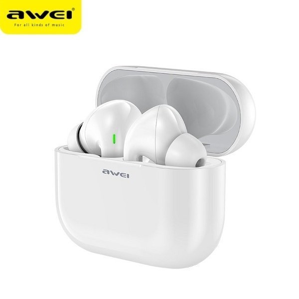AWEI słuchawki Bluetooth 5.0 T29 TWS+ stacja dokująca biały/white