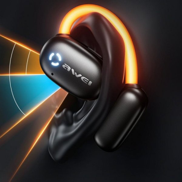 AWEI słuchawki Bluetooth 5.4 TZ13 ANC +  stacja dokująca czarny/black