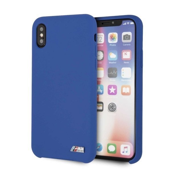 Etui hardcase BMW BMHCPXMSILNA iPhone X/Xs niebieski/navy Silicone M Collection