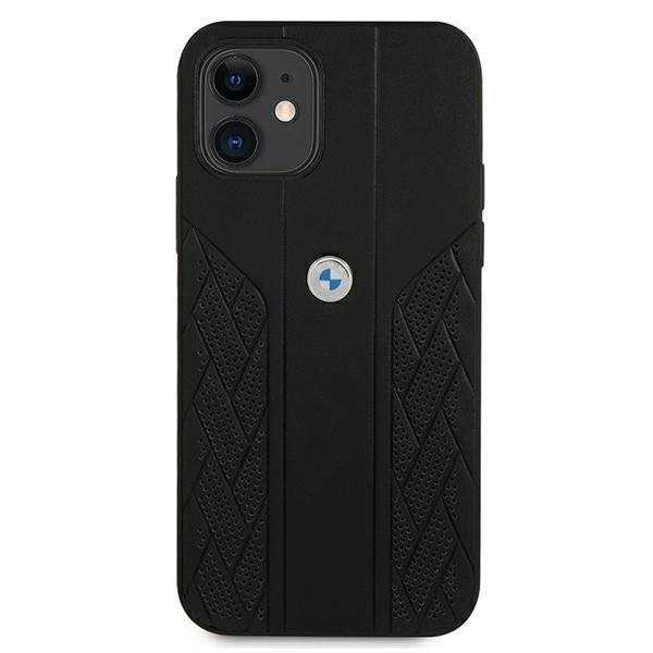 Etui BMW BMHCP12SRSPPK iPhone 12 mini 5,4&quot; czarny/black hardcase Leather Curve Perforate