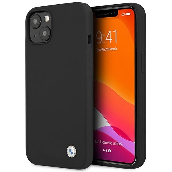 Etui BMW BMHCP13MSILBK iPhone 13 / 14 / 15 6.1&quot; czarny/black hardcase Silicone Signature
