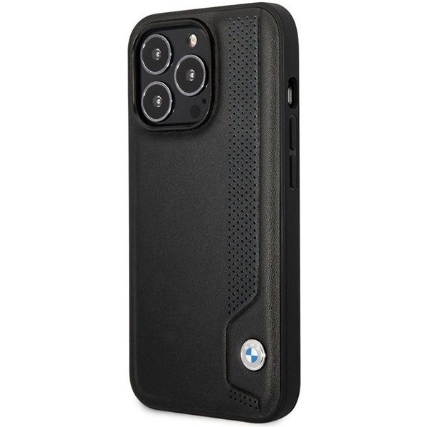 Etui BMW BMHCP14X22RBDK iPhone 14 Pro Max 6,7&quot; czarny/black hardcase Leather Blue Dots
