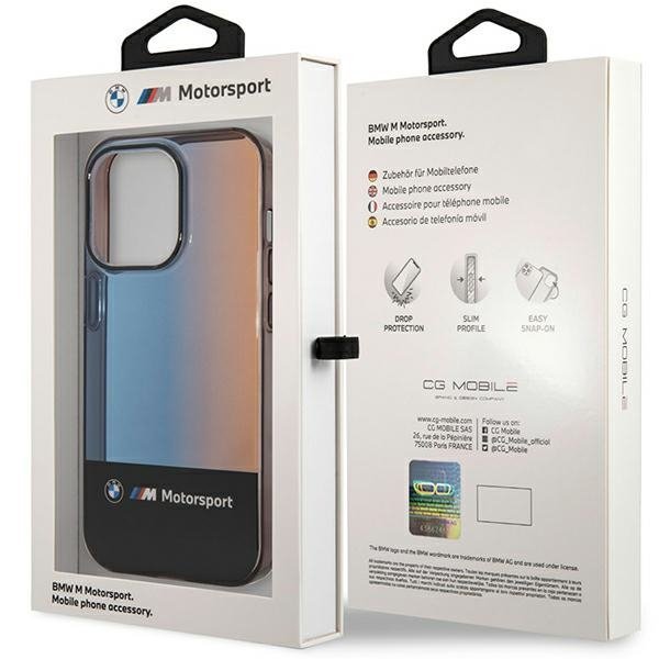 Etui BMW BMHCP14L22HMGK iPhone 14 Pro 6,1&quot; czarny/black Half Tricolor