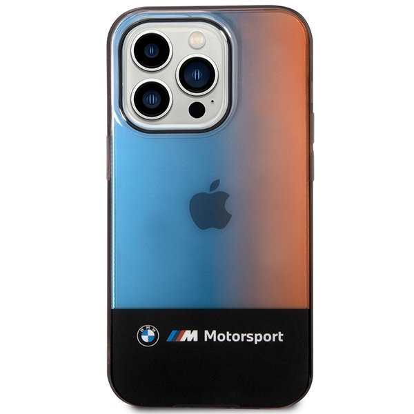 Etui BMW BMHCP14X22HMGK iPhone 14 Pro Max 6,7&quot; czarny/black Half Tricolor