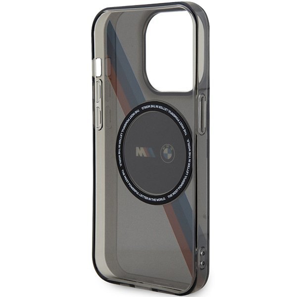 Etui BMW BMHMP14XHDTK iPhone 14 Pro Max 6,7&quot; szary/grey hardcase Tricolor Stripes MagSafe