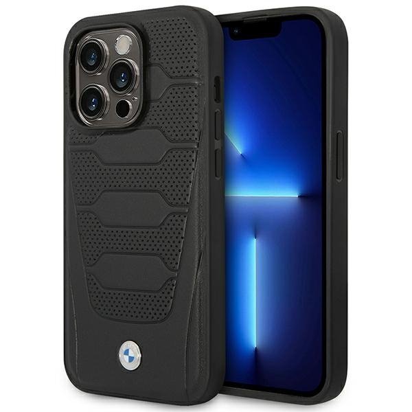 Etui BMW BMHCP14X22RPSK iPhone 14 Pro Max 6,7&quot; czarny/black Leather Seats Pattern