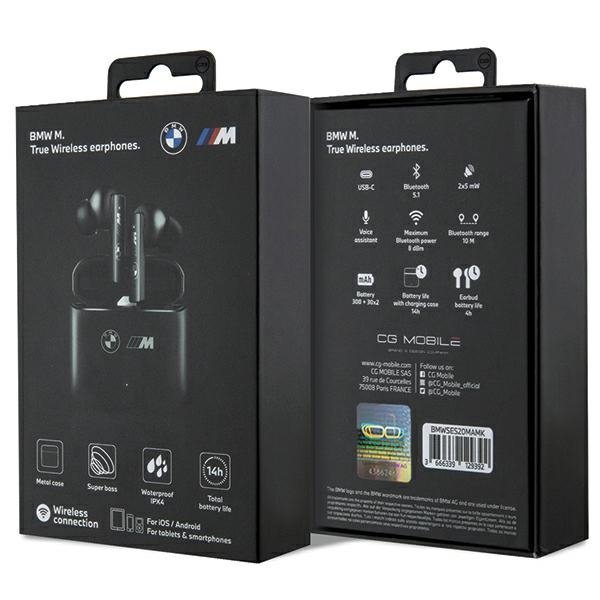 BMW słuchawki Bluetooth BMWSES20MAMKTWS + stacja dokująca czarny/black M Collection