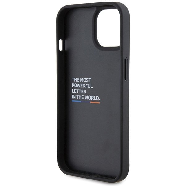 BMW BMHCP15S22NBCK iPhone 15 / 14 / 13 6.1&quot; czarny/black Leather Carbon