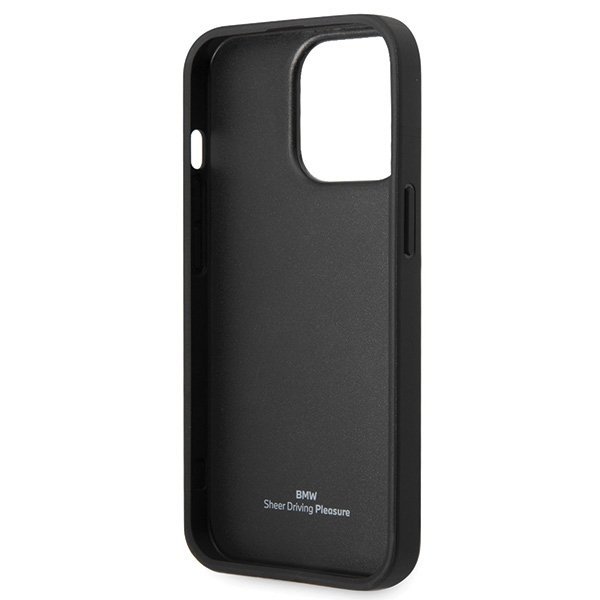 BMW BMHCP14L22RFGK iPhone 14 Pro 6.1&quot;czarny/black Leather Diamond Pattern