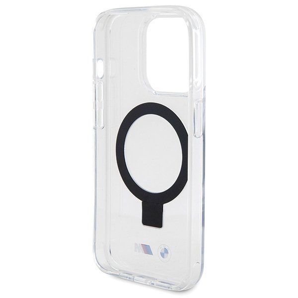 BMW BMHMP15LURST iPhone 15 Pro 6.1&quot; przeźroczysty/clear hardcase Ring Stand M Collection MagSafe