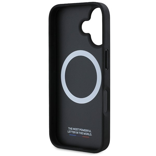 BMW BMHMP16S23PUPDG iPhone 16 6.1&quot; szary/grey hardcase M Perforated Tricolor Line MagSafe