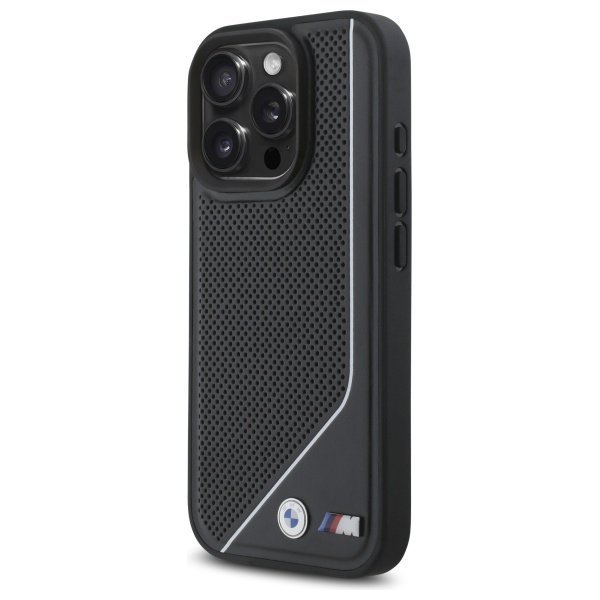 BMW BMHMP16L23PUCPK iPhone 16 Pro6.3" czarny/black hardcase M Perforated Twisted Line MagSafe