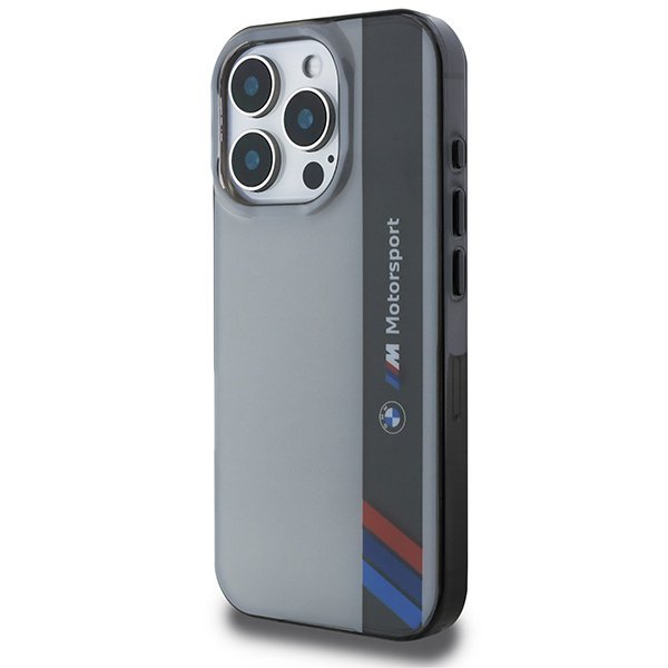 BMW BMHCP16L23HTFEG iPhone 16 Pro 6.3&quot;   szary/grey hardcase Motorsport IML Vertical Stripe