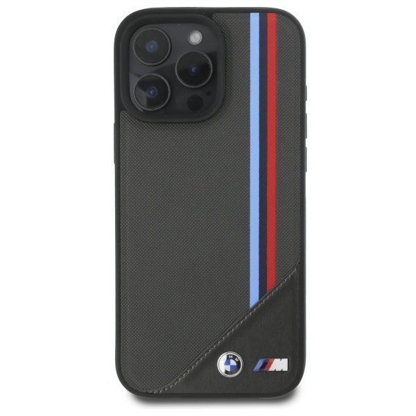 BMW BMHMP16X23PUTRA iPhone 16 Pro Max 6.9&quot; antracyt/antracite hardcase M Meshed Tricolor Stripes MagSafe
