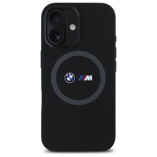 BMW BMHMP16S23SROK iPhone 16 6.1&quot;        czarny/black hardcase M Silicone Printed Ring MagSafe