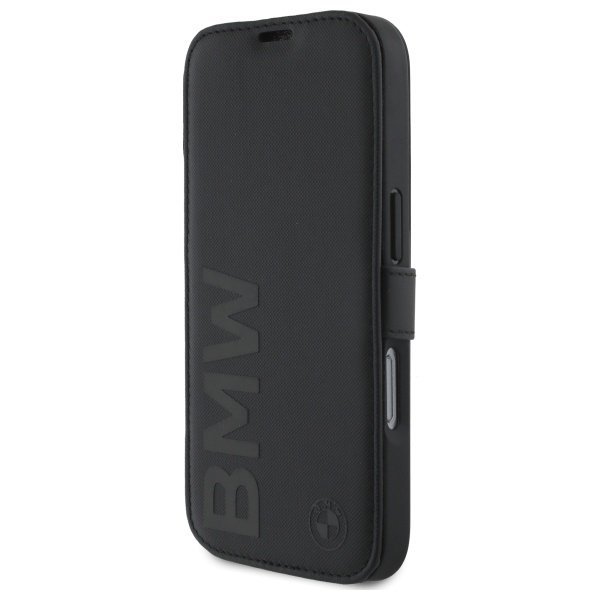 BMW BMBKP16X23RMRLK iPhone 16 Pro Max    6.9&quot; czarny/black bookcase Signature Leather Wordmark
