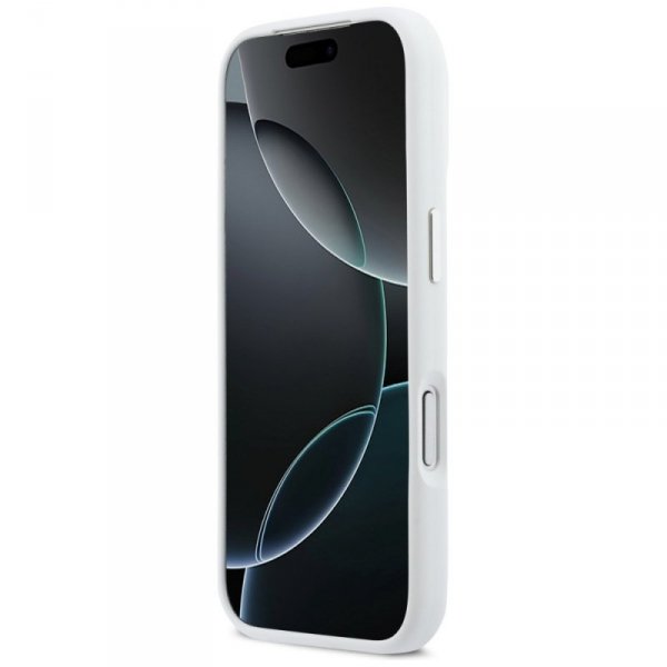 Etui BMW M Silicon Horizontal Line       MagSafe do iPhone 17 Pro biały