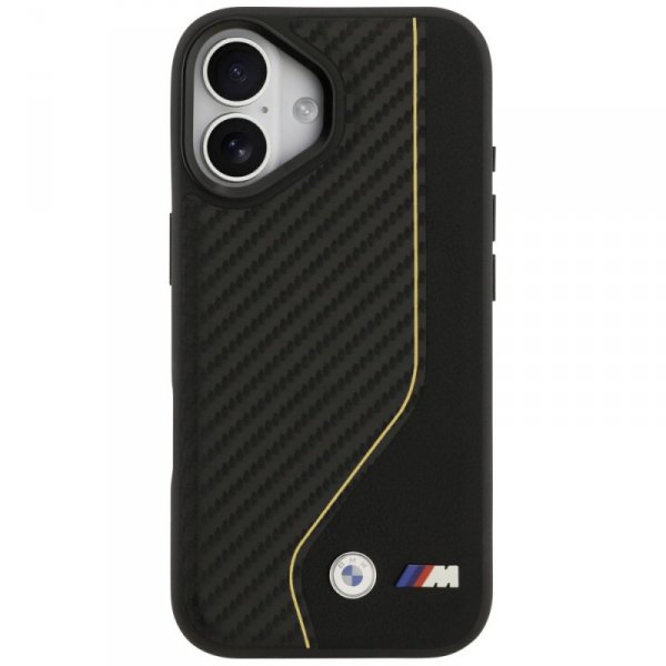 Etui BMW M Carbon Line & Logo MagSafe do iPhone 17 żółty