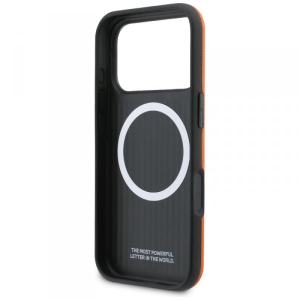 Etui BMW M FW Logo Metal MagSafe do      iPhone 17 Pro pomarańczowy