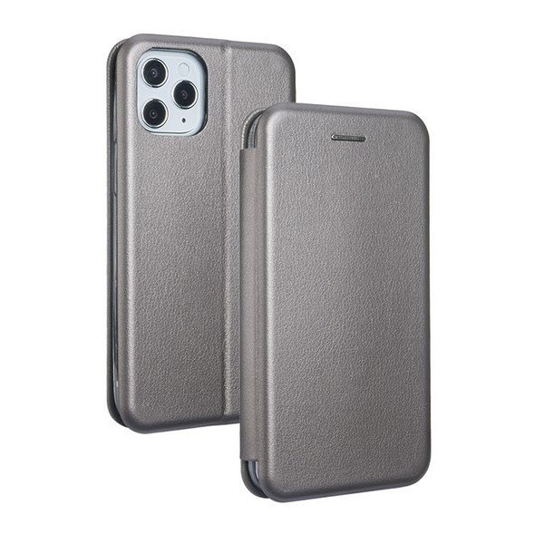Beline Etui Book Magnetic iPhone 12mini stalowy/steel