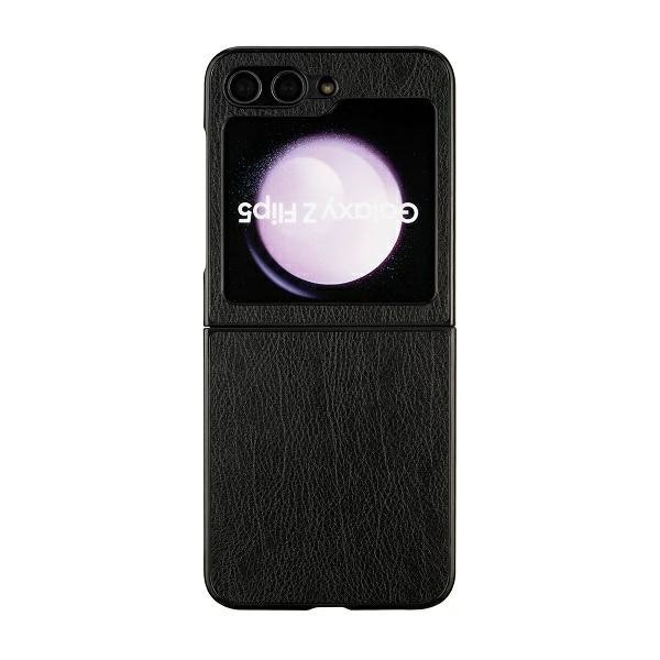 Beline Etui Leather Case Sam Z Flip5F731 czarny/black