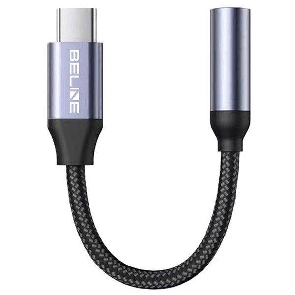 Beline Adapter USB-C/Jack 3,5mm szary/gray DAC Samsung/iPhone 15