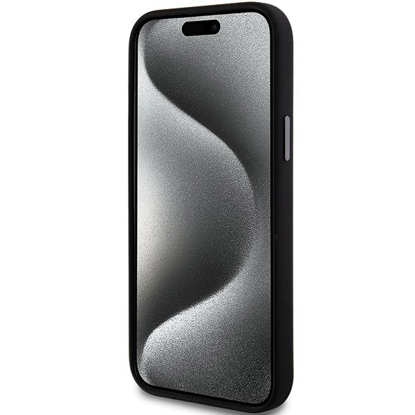 DKNY DKHCP15SSMCBSK iPhone 15 / 14 / 13 6.1&quot; czarny/black hardcase Liquid Silicone Metal Logo