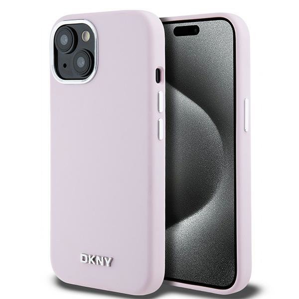 DKNY DKHMP15MSMCHLP iPhone 15 Plus / 14Plus 6.7&quot; różowy/pink hardcase Liquid Silicone Small Metal Logo MagSafe