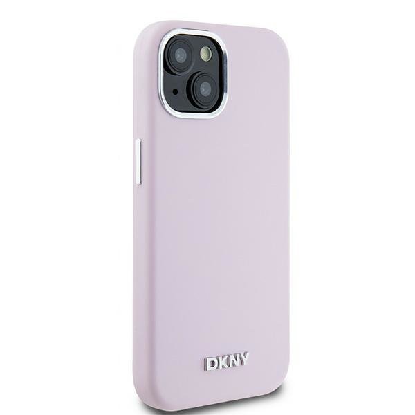 DKNY DKHMP15MSMCHLP iPhone 15 Plus / 14Plus 6.7&quot; różowy/pink hardcase Liquid Silicone Small Metal Logo MagSafe