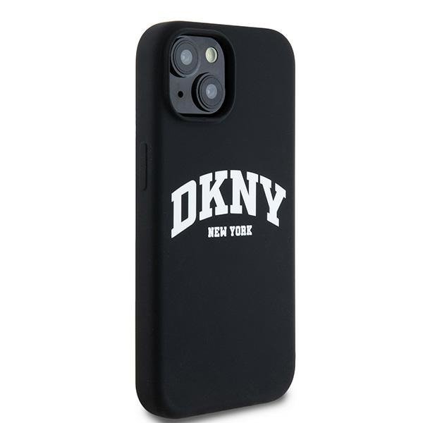 DKNY DKHMP15MSNYACH iPhone 15 Plus / 14Plus 6.7&quot; czarny/black hardcase Liquid Silicone White Printed Logo MagSafe