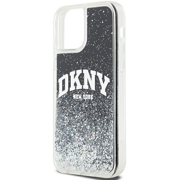 DKNY DKHCP12MLBNAEK iPhone 12 Pro/12 6.1&quot; czarny/black hardcase Liquid Glitter Big Logo