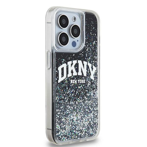 DKNY DKHCP13LLBNAEK iPhone 13 Pro / 13 6.1&quot; czarny/black hardcase Liquid Glitter Big Logo