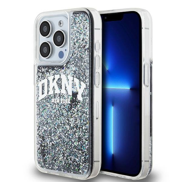 DKNY DKHCP14LLBNAEK iPhone 14 Pro 6.1&quot; czarny/black hardcase Liquid Glitter Big Logo