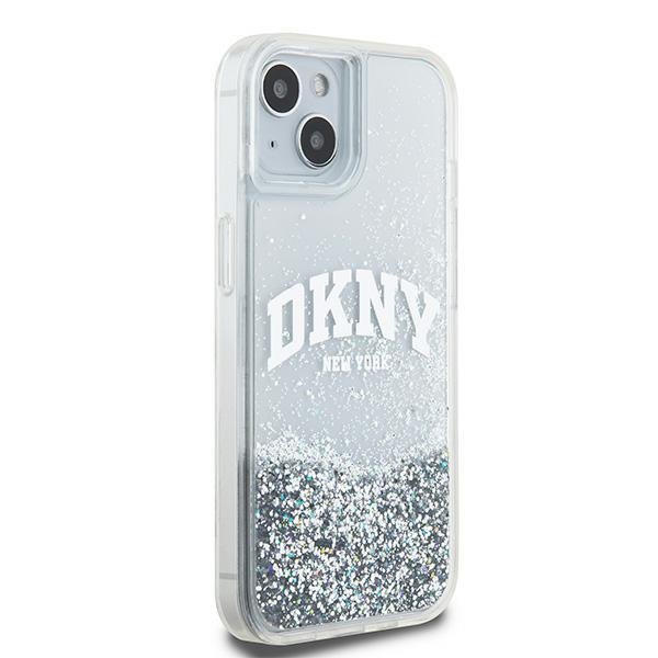 DKNY DKHCP15SLBNAET iPhone 15 / 14 / 13 6.1&quot; biały/white hardcase Liquid Glitter Big Logo