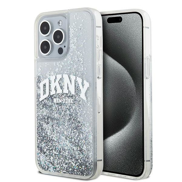 DKNY DKHCP15XLBNAET iPhone 15 Pro Max6.7&quot; biały/white hardcase Liquid Glitter Big Logo