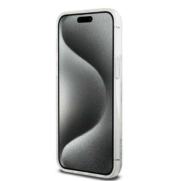 DKNY DKHCP15XLBNAET iPhone 15 Pro Max 6.7&quot; biały/white hardcase Liquid Glitter Big Logo