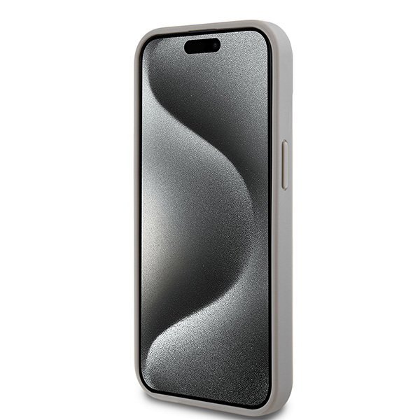 DKNY DKHCP15MPRTHSLE iPhone 15 Plus /14 Plus 6.7&quot; beżowy/beige hardcase Leather Mono Stripe & Metal Logo