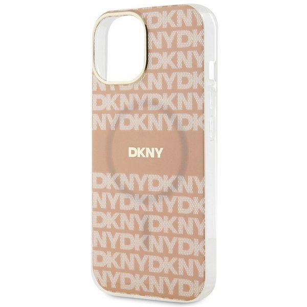 DKNY DKHMP15MHRHSEP iPhone 15 Plus /14 Plus 6.7&quot; różowy/pink hardcase IML Mono & Stripe MagSafe