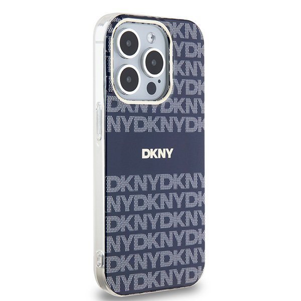 DKNY DKHMP15XHRHSEB iPhone 15 Pro Max6.7&quot; niebieski/blue hardcase IML Mono & Stripe MagSafe