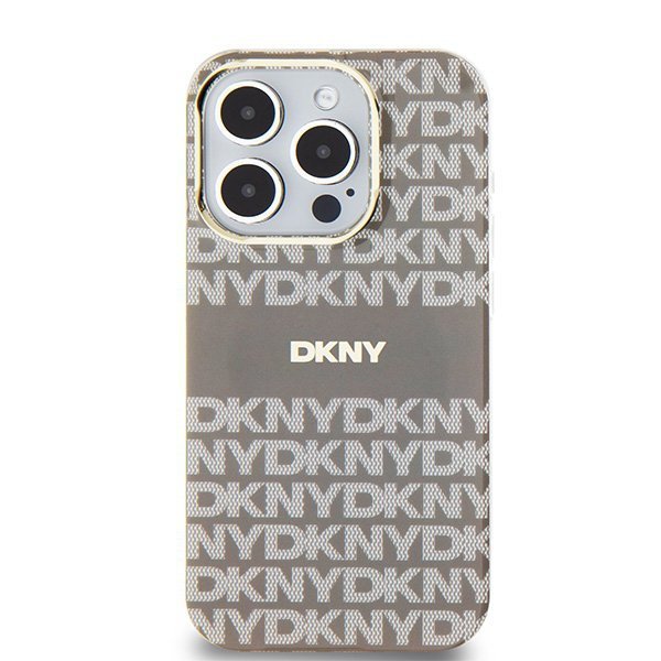 DKNY DKHMP15XHRHSEE iPhone 15 Pro Max6.7&quot; beżowy/beige hardcase IML Mono & Stripe MagSafe