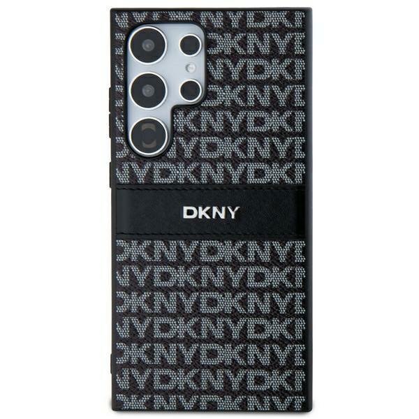 DKNY DKHCS24LPRTHSLK S24 Ultra S928 czarny/black hardcase Leather Mono Stripe & Metal Logo