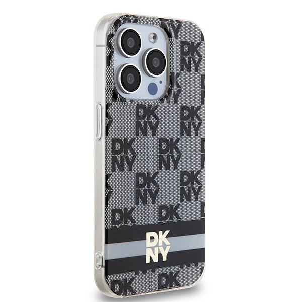 DKNY DKHMP14XHCPTSK iPhone 14 Pro Max6.7&quot; czarny/black hardcase IML Checkered Mono Pattern & Printed Stripes MagSafe